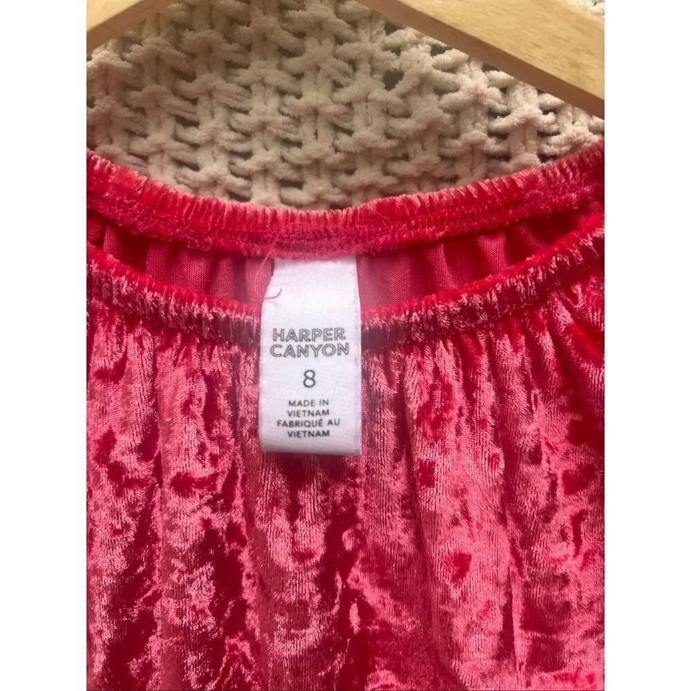 Harper Canyon Girl’s Velvet Dress size 8